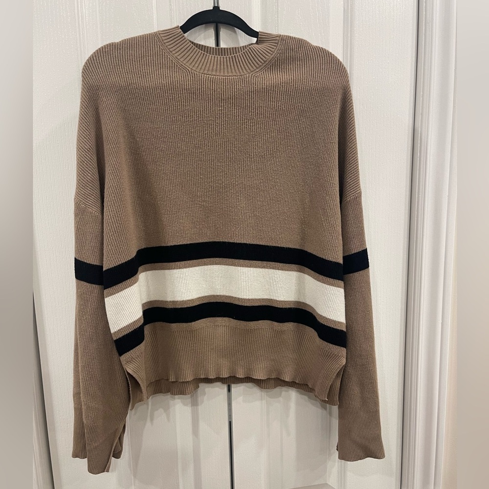 Dynamite Striped Tan Sweater in size M